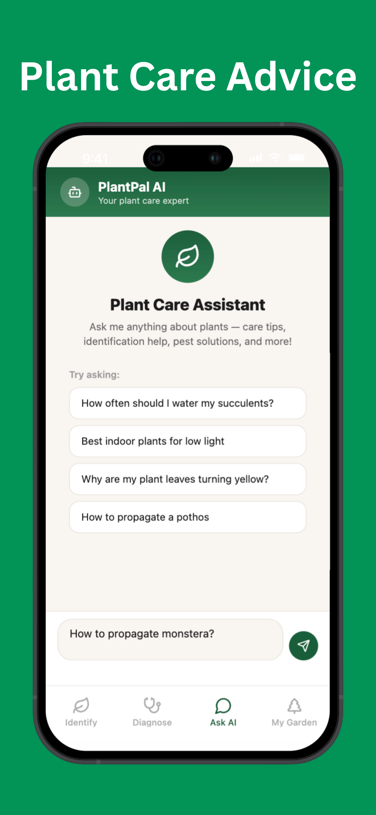 AI plant care chatbot